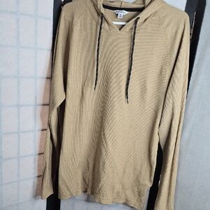 Men's Tan Hooded Shirt